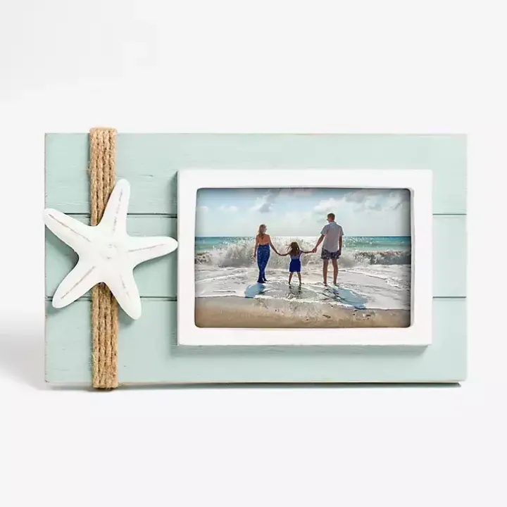 Coastal Starfish Wooden Picture Frame, 4x6