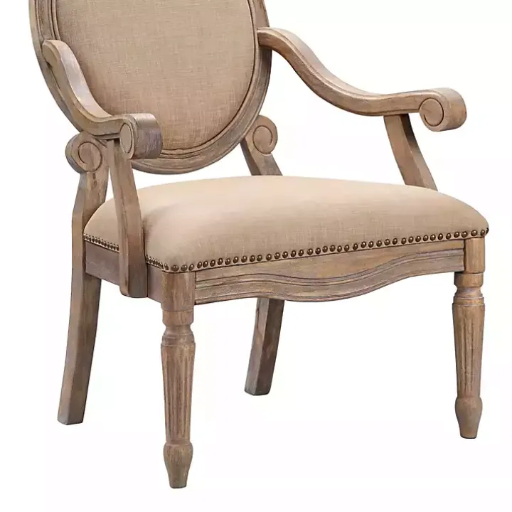 Coley Beige Linen Armchair