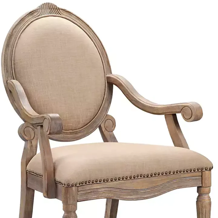 Coley Beige Linen Armchair