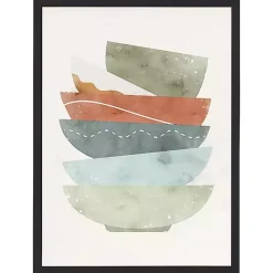 Colorful Bowls Framed Art Print