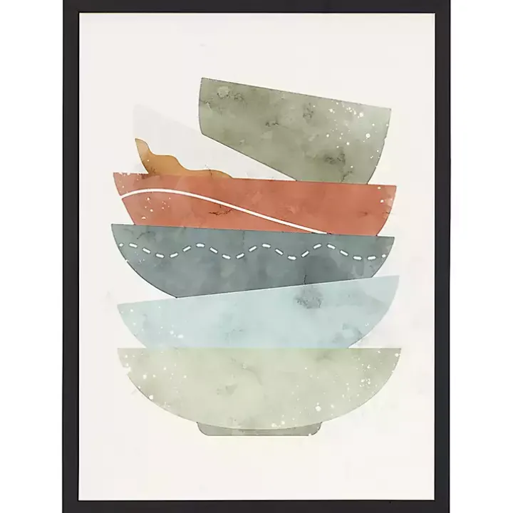 Colorful Bowls Framed Art Print