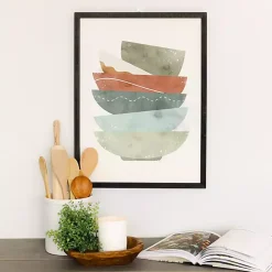 Colorful Bowls Framed Art Print