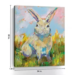 Colorful Bunny Easter Canvas Art Print
