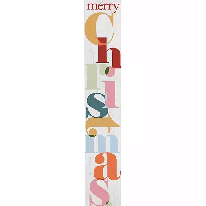 Colorful Merry Christmas Porch Board