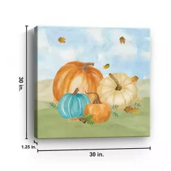 Colorful Pumpkin Patch Canvas Art Print, 30x30 in.