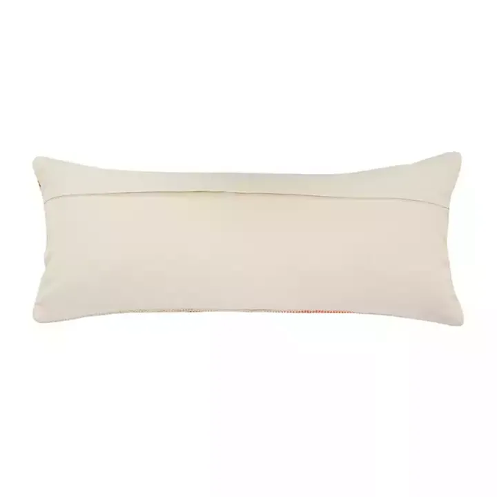 Colorful Stripes Textured Handwoven Lumbar Pillow