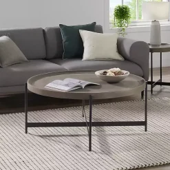 Concrete Round Tray Top Coffee Table