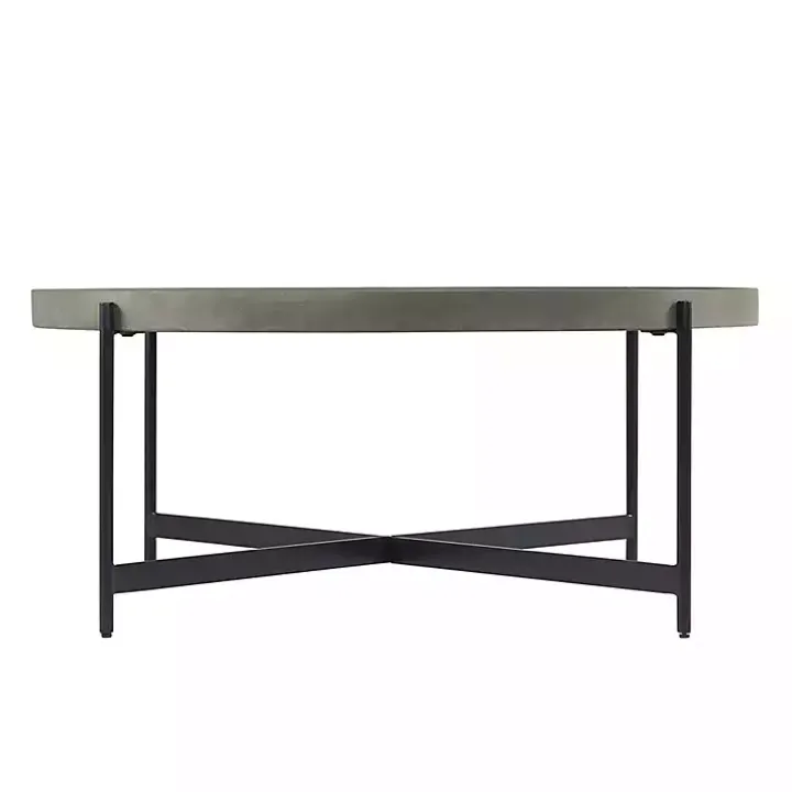 Concrete Round Tray Top Coffee Table