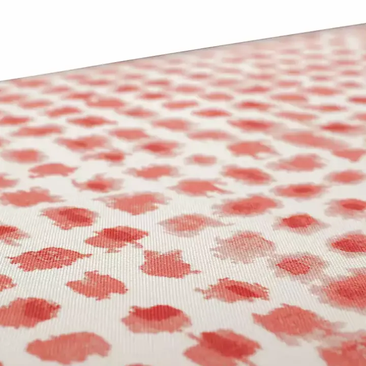 Coral Checkered Outdoor Bench Cushion