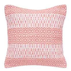 Coral Diamond Stripe Indoor/Outdoor Pillow