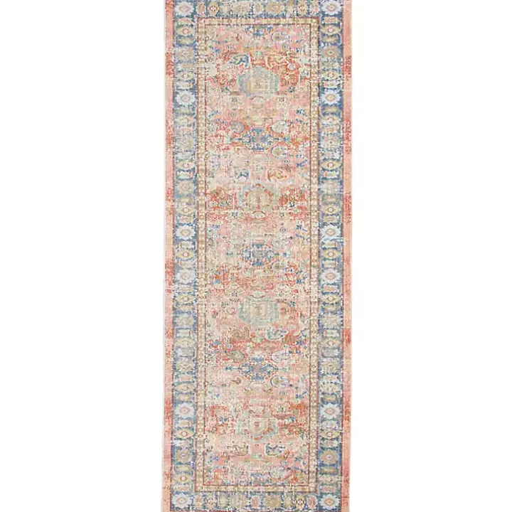 Coral Vintage Border Runner, 2x8
