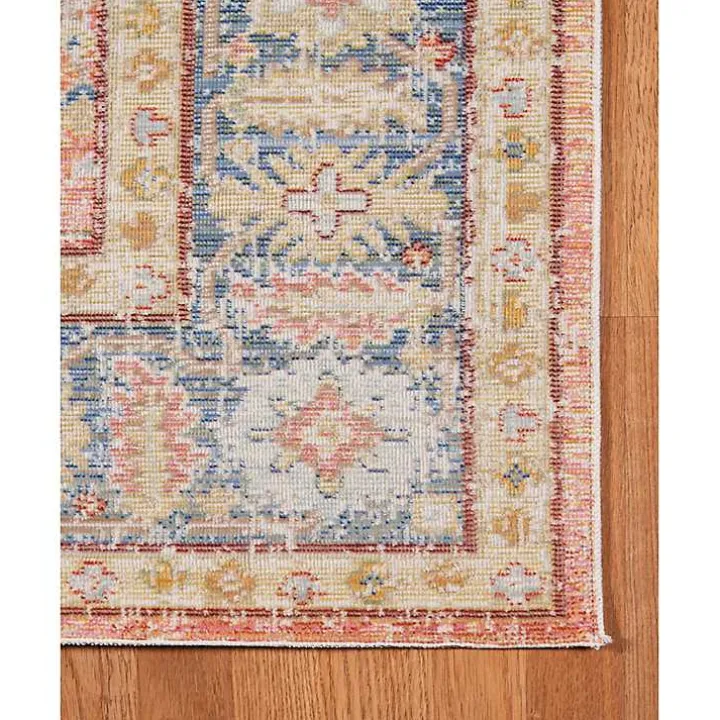 Coral Vintage Border Runner, 2x8