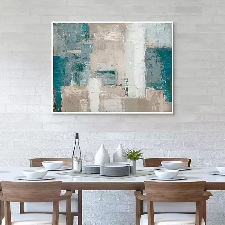 Cosmopolitan Blue Framed Canvas Art Print