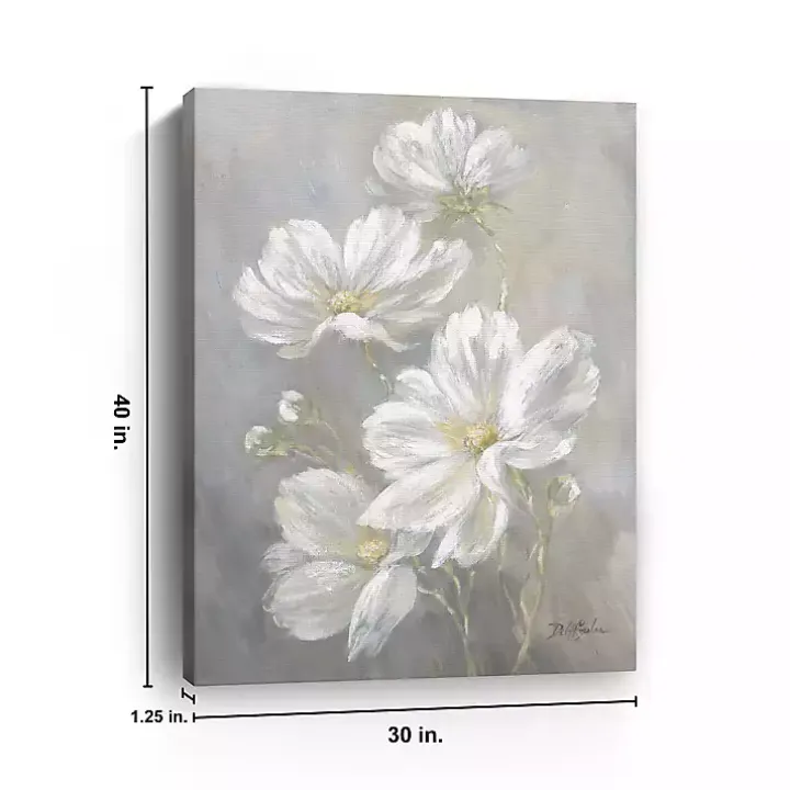 Cosmos Flowers Canvas Art Print