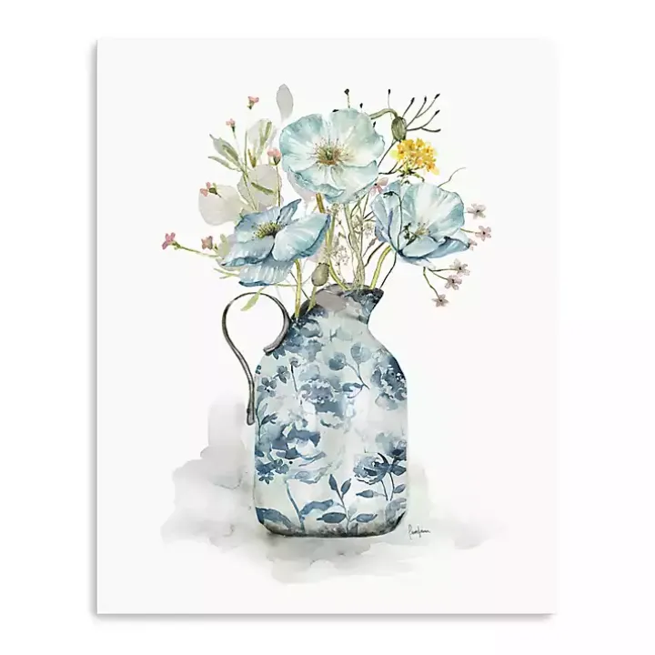 Cottage Garden Blues I Canvas Art Print