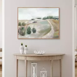 Country Road Hill Framed Canvas Art Print