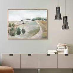 Country Road Hill Framed Canvas Art Print