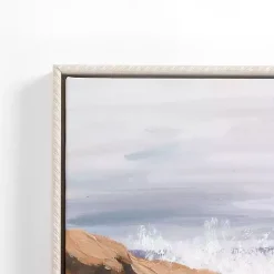 Crashing Waves Framed Canvas Art Print