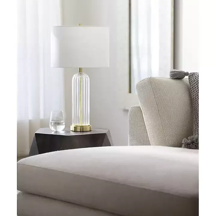 Crassula Clear Glass Table Lamp