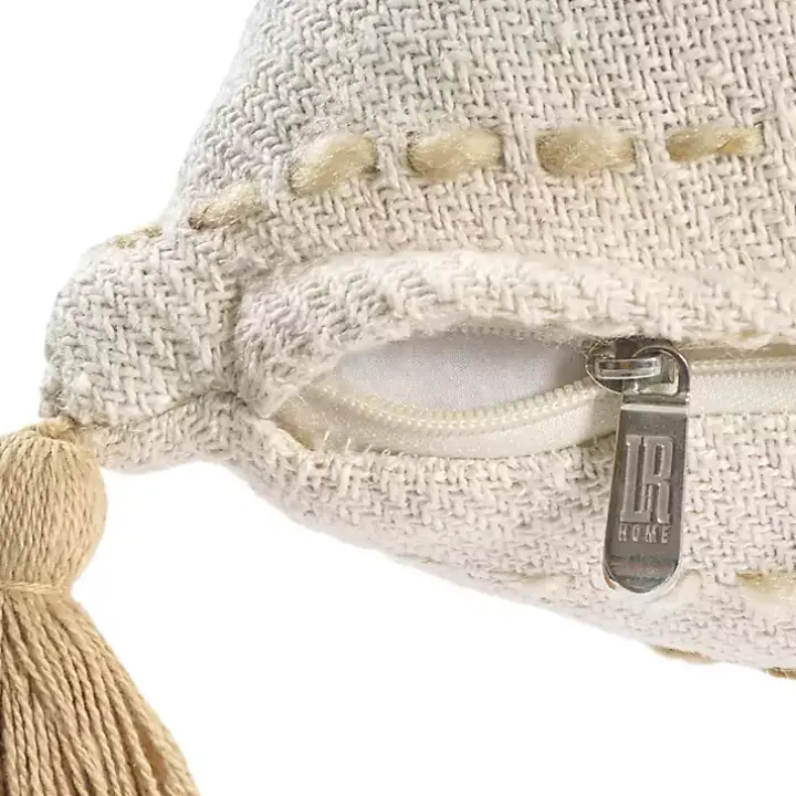 Cream & Neutral Ombre Dash Throw Pillow