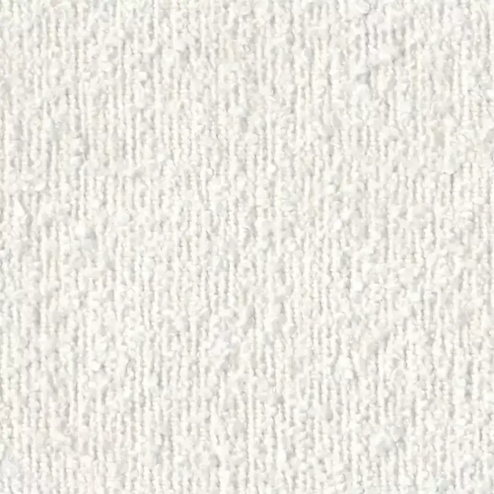 Cream Boucle Natural Wood Ottoman