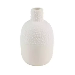Cream Ceramic Pearl Mini Vases, Set of 3