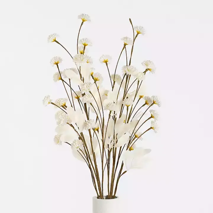 Cream Everlasting Flower Stems, Set of 2