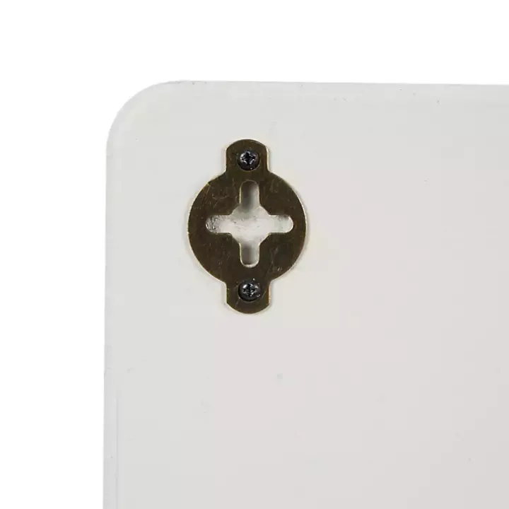 Cream Geometric 5-Section Wall Shelf