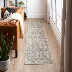 Cream Granary Floral Runner, 2x10