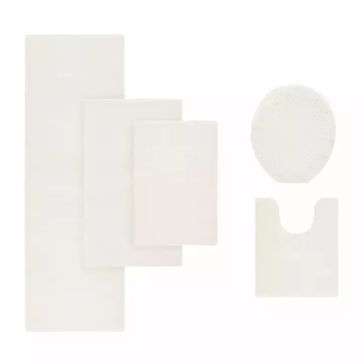 Cream High Pile Marshmallow Bath Mat, 40 in.