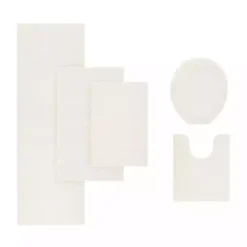Cream High Pile Marshmallow Bath Mat, 72 in.