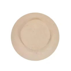 Cream Paper Mache Footed Decorative Bowl