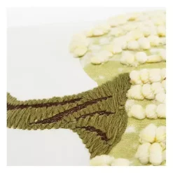 Cream Pumpkin with Stem Harvest Throw Pillow