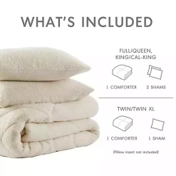 Cream Quilted Teddy 2-pc. Twin Comforter Set