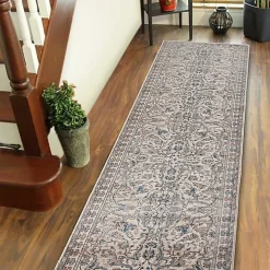 Cream Royal Motif Wilson Floor Runner, 2x10