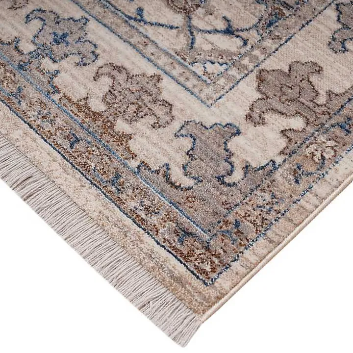 Cream Royal Motif Wilson Floor Runner, 2x10