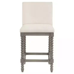 Cream Spindle Legs Counter Stool