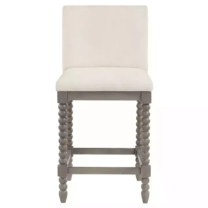 Cream Spindle Legs Counter Stool