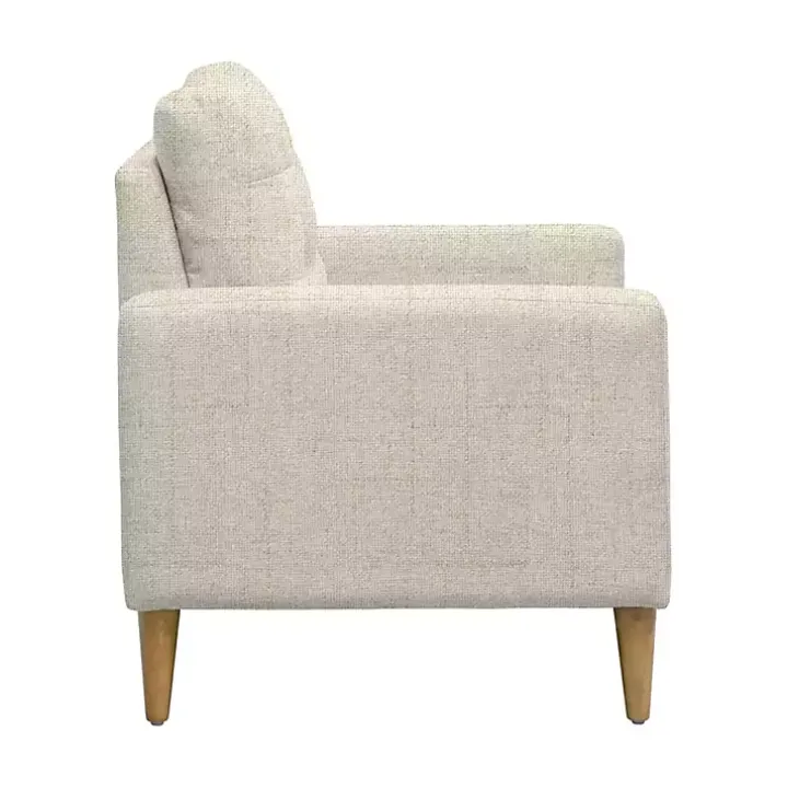 Cream Upholstered Tufted Dani Accent Chair