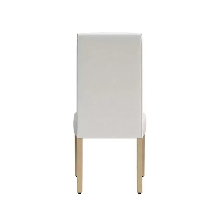 Cream Whitewashed Dining Chairs, Set of 2
