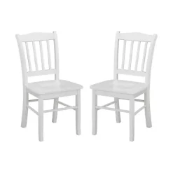 Cream Wood Shaker Dining Chairs, Set of 2