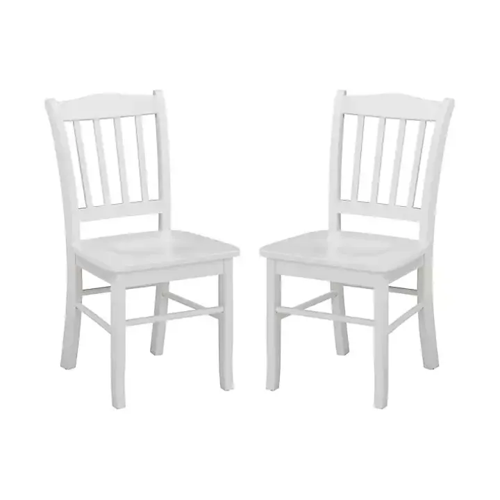 Cream Wood Shaker Dining Chairs, Set of 2