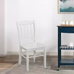 Cream Wood Shaker Dining Chairs, Set of 2