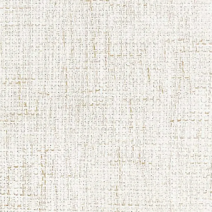 Cream Woven Upholstered Tufted Storage Ottoman