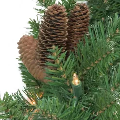 Dakota Pinecone Clear LED Lit Garland, 108 in.
