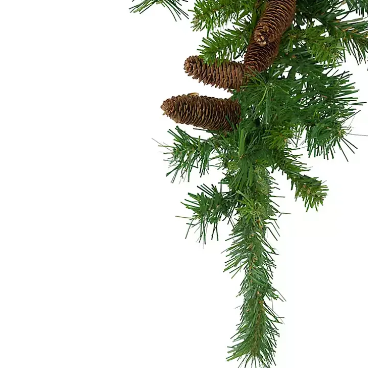 Dakota Red Pinecone Teardrop Swag