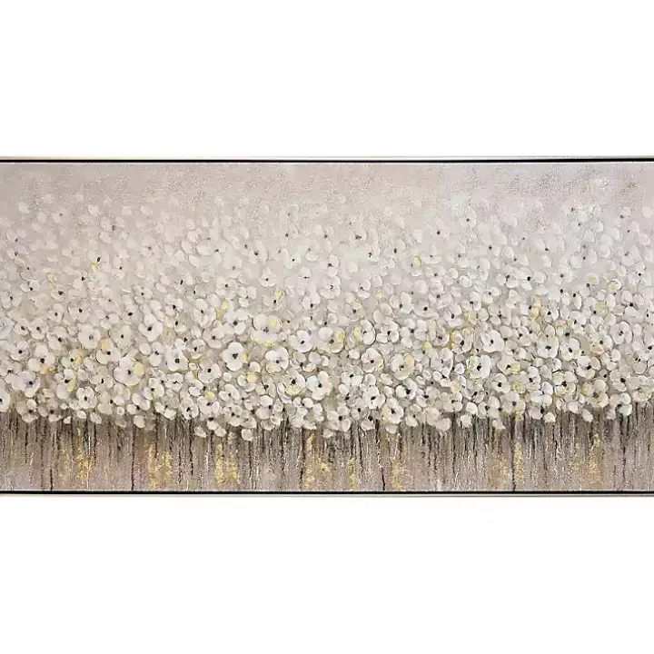 Dancing Flowers Textured Canvas Art Print