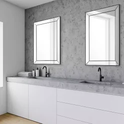 Dark Bronze Bevel Rectangle Wall Mirror
