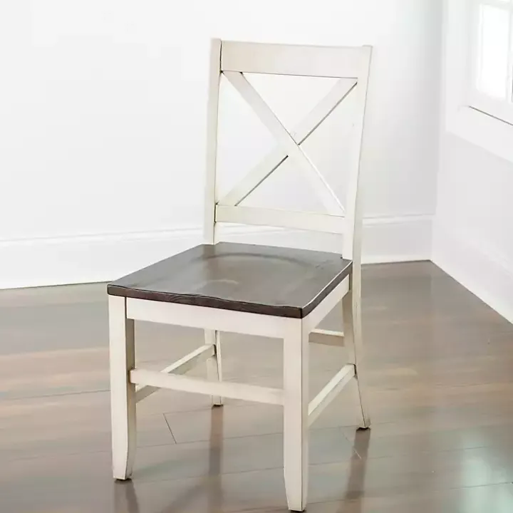 Dark Brown and Ivory Jackson Dining Chair