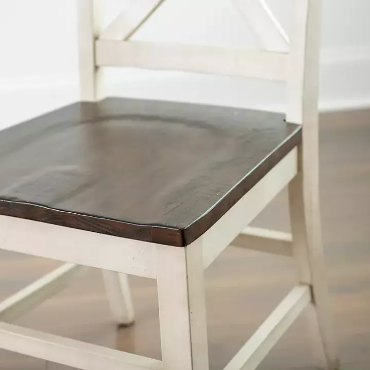 Dark Brown and Ivory Jackson Dining Chair